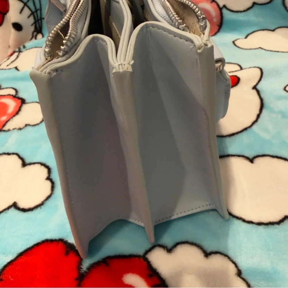 Steve Madden Baby Blue Satchel with Removable Longer Strap